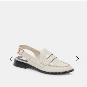 Brand New Dolce Vita Hardie Loafers in Ivory Crinkle